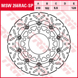 Brake disc floating TRW MSW266RAC