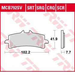 Disc brake pads TRW MCB792