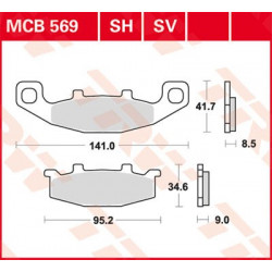 Disc brake pads TRW MCB569SH