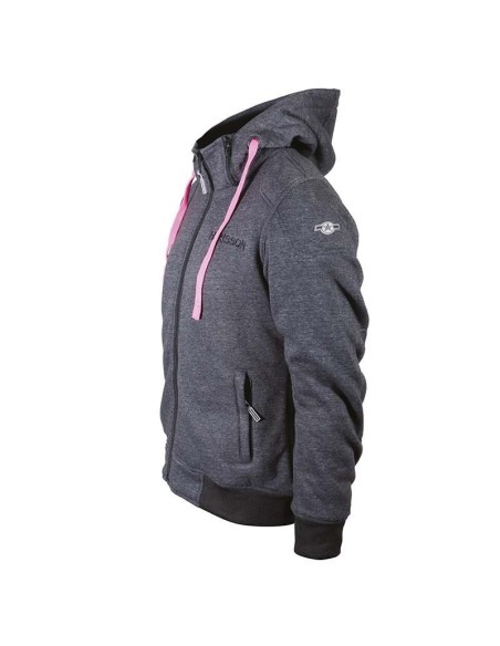 Harisson Patriot Motorrad Sweat Frau Anthrazit Rosa