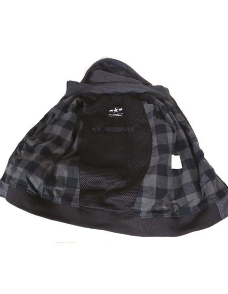 Harisson Patriot Motorrad Sweat Frau Anthrazit Rosa