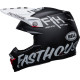 BELL Moto-9s Flex Fasthouse Crew Helmet - Matte Black/White