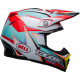 BELL Moto-9s Flex Tagger Edge Helmet - White/Aqua