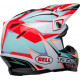 BELL Moto-9s Flex Tagger Edge Helmet - White/Aqua