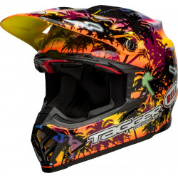 Casque BELL Moto-9s Flex Tagger Tropical Fever - Jaune/Orange
