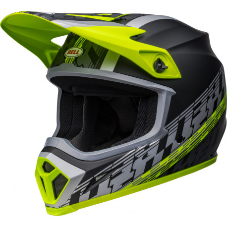 BELL MX-9 Mips Offset Helmet - Matte Black/Hi-Viz Yellow