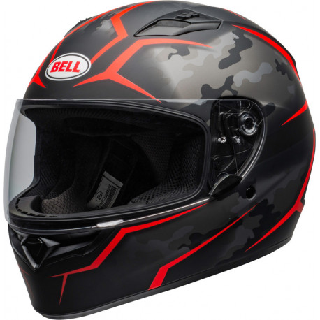 BELL Qualifier Helmet - Stealth Camo Matte Black/Red