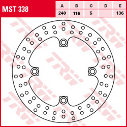Brake disc Rear TRW MST338