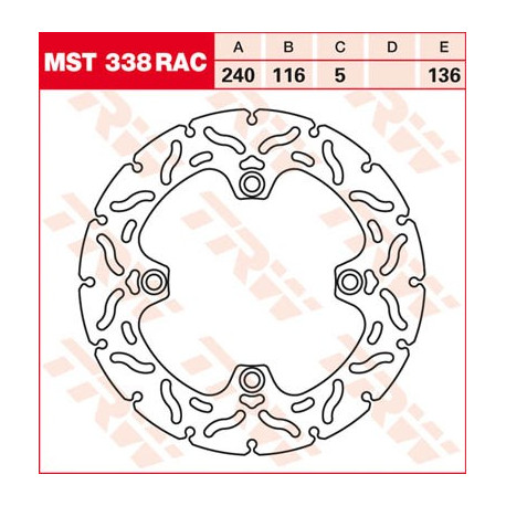 Brake disc TRW MST338RAC