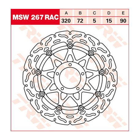 Brake disc floating TRW MSW267RAC