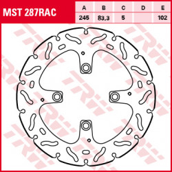 Bremsscheibe schwimmend TRW MSW287RAC