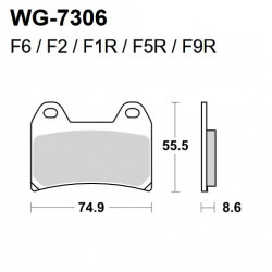 Scheibenbremsbeläge WRP WG-7306