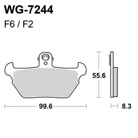 Disc brake pads WRP WG-7244