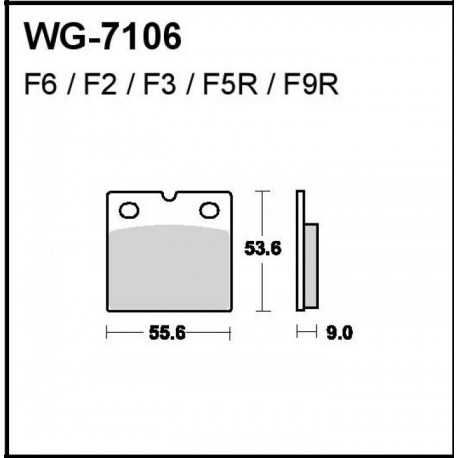 Disc brake pads WRP WG-7106