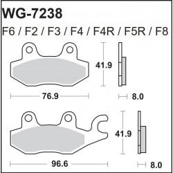 Scheibenbremsbeläge WRP WG-7238
