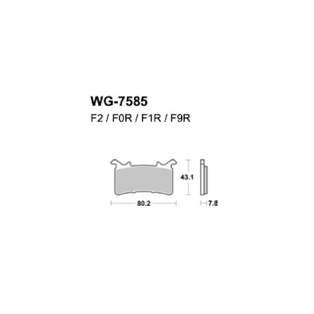 Disc brake pads WRP WG-7585