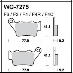 Plaquettes de frein WRP WG-7275