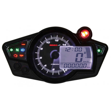 KOSO RX1N+ GP Style II multifunction speedometer with universal black background