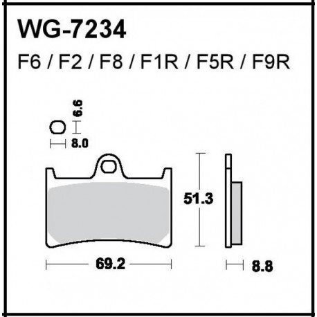 Scheibenbremsbeläge WRP WG-7234