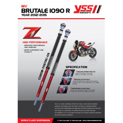 Kit de cartouche de fourche YSS Z1Road - Mv Agusta Brutale 1090R 2012-15