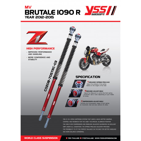 Cartridgekit Gabel YSS Z1 Road - Mv Agusta Brutale 1090R 2012-15