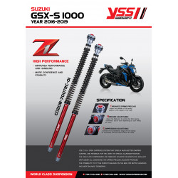 Kit de cartouche de fourche YSS Z1Road - Suzuki GSX-S 1000 2016-19