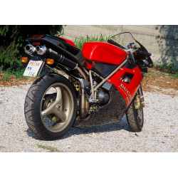 Auspuff Spark Oval carbon für Ducati 748 (95-98) / 916
