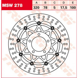 Brake disc floating TRW MSW278