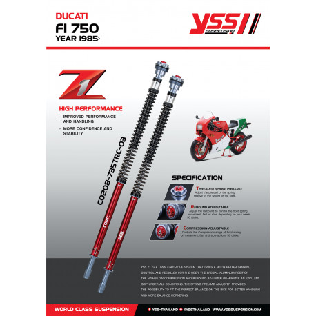 Cartridgekit Gabel YSS Z1 Road - Ducati F1 750