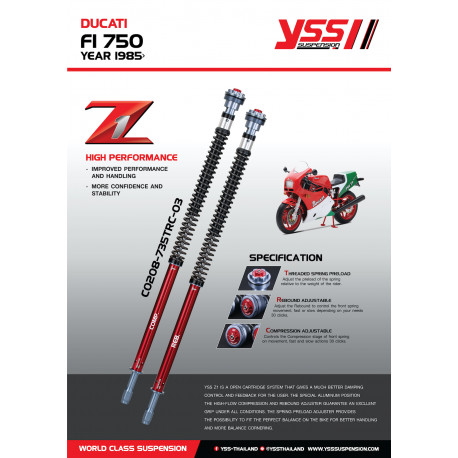 Kit de cartouche de fourche YSS Z1Road - Ducati F1 750