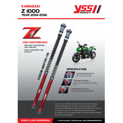 Kit de cartouches YSS Z1 Road - Kawasaki Z1000 2014-16