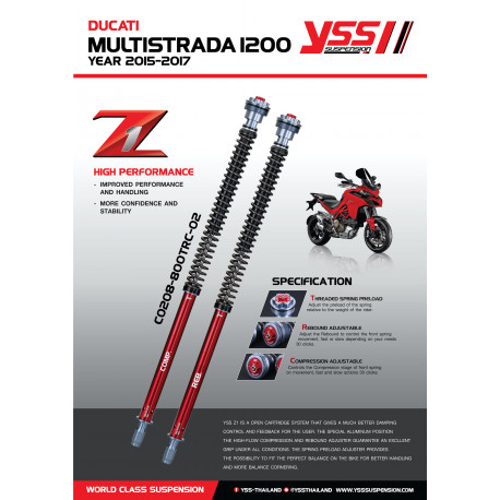 Cartridgekit Gabel YSS Z1 Road - Ducati Multistrada 1200 2015-17