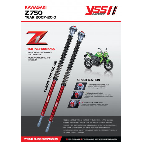 Cartridgekit Gabel YSS Z1 Road - Kawasaki Z750 2007-10