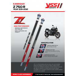 Kit de cartouche de fourche YSS Z1Road - Kawasaki Z750 R 2011-12