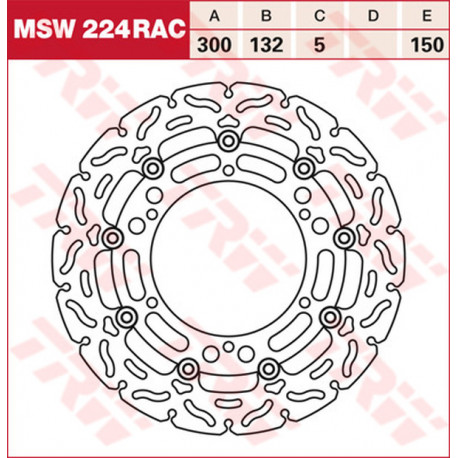 Disque de frein Racing Avant TRW MSW224RAC