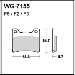 Plaquettes de frein Arrière WRP WG-7155