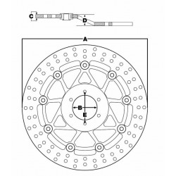 Disque de frein Flottant Avant TRW MSW260RAC