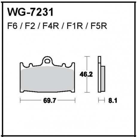 Disc brake pads Front WRP WG-7231
