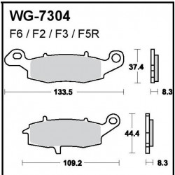 Disc brake pads Front WRP WG-7304