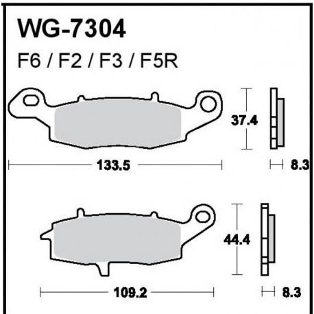 Scheibenbremsbeläge Front WRP WG-7304