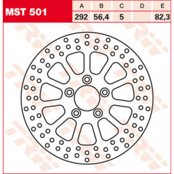 Brake disc Rear TRW MST501