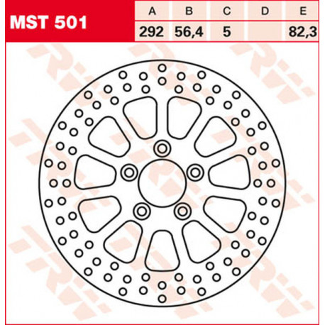 Disque de frein Arrière TRW MST501