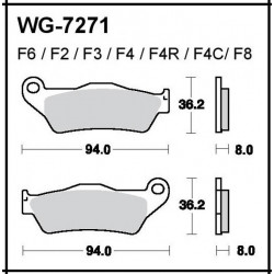Disc brake pads WRP WG-7271