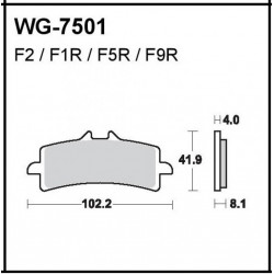 Plaquettes de frein Avant WRP WG-7501