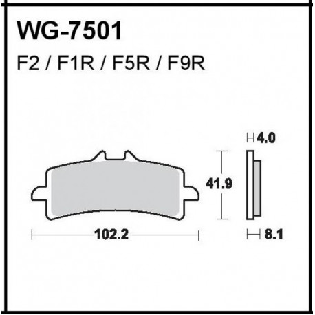 Disc brake pads Front WRP WG-7234