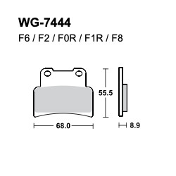 Disc brake pads Front WRP WG-7444