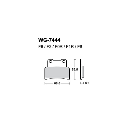 Disc brake pads Front WRP WG-7444