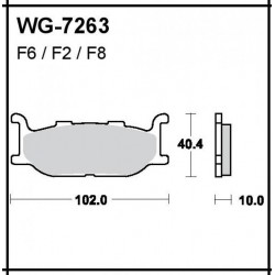 Disc brake pads WRP WG-7263