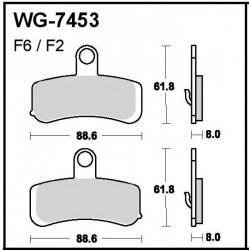 Disc brake pads Front WRP WG-7453