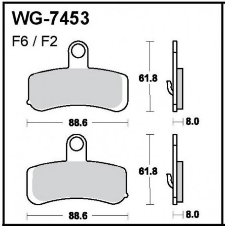 Scheibenbremsbeläge Front WRP WG-7453